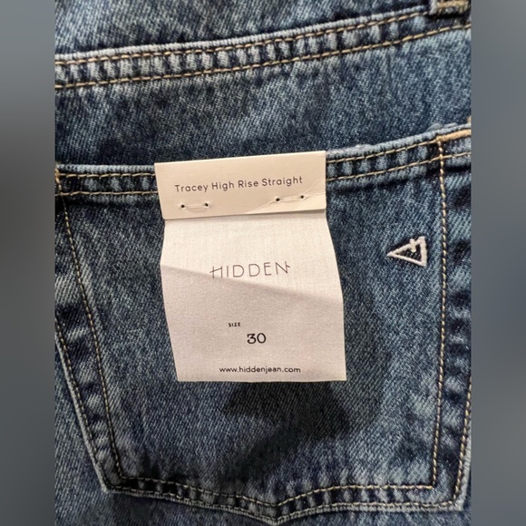 Hidden “Tracy Distressed Split Hem” in Dark wash - Picture 6 of 7